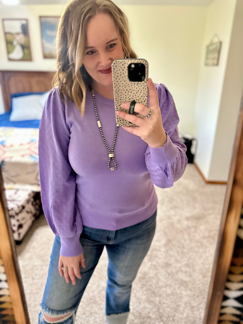 Lavender Diamond Sleeve Top