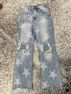 Risen Star Distressed Straight Crop Jeans
