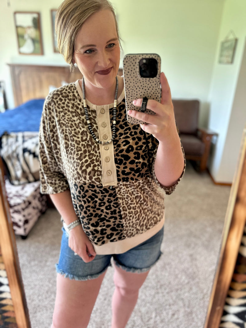 Leopard Block Top