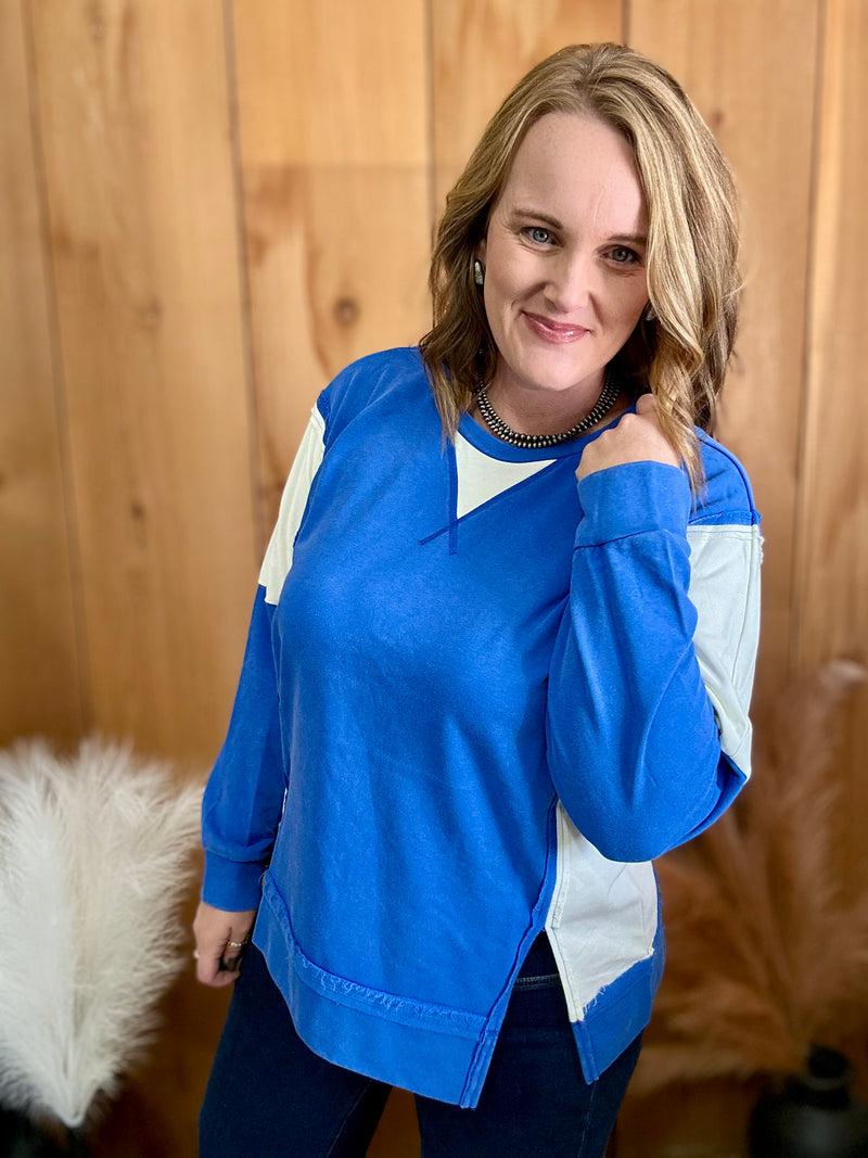 Royal/Ivory Sweatshirt
