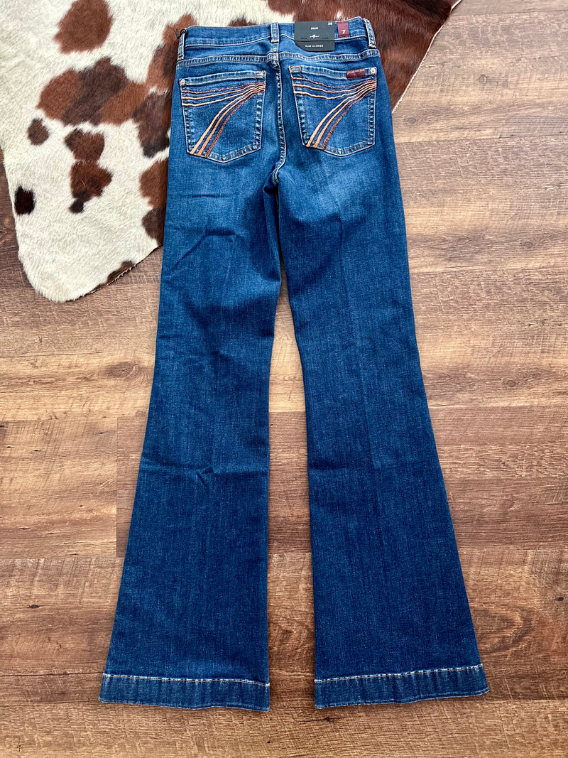 7FAM BROWN SPARKLE STITCH DOJOS - 34” inseam