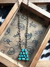 Kingman Turquoise Triangle Cluster Necklace