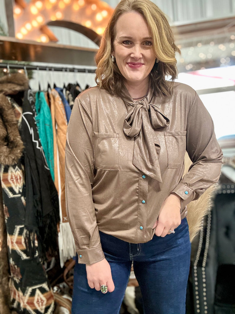 Mocha Leather Outlaw Top