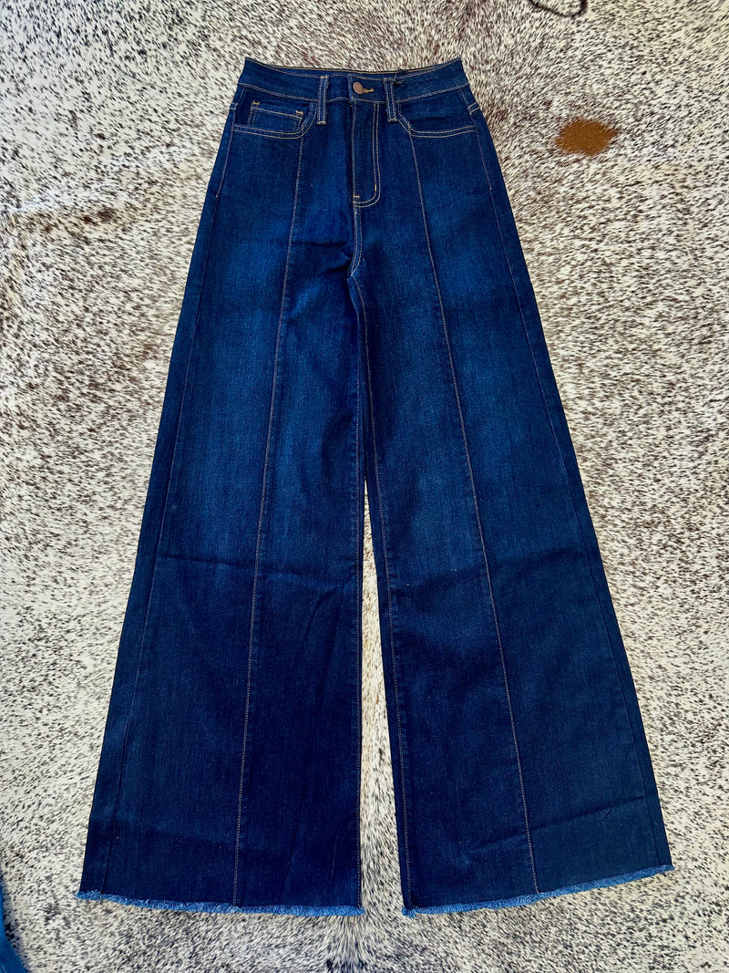 Dark Wash O2 Wide Leg Jeans