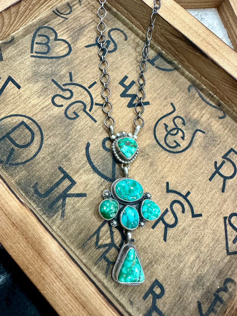 Sonoran Rose Turquoise Necklace