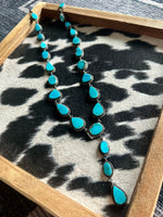 Kingman Turquoise Lariat Necklace