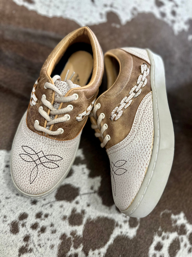 Boot Stitch Leather Tennis Shoes