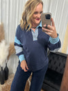Navy Mix & Match Top