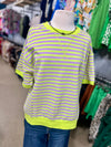 Lime/Lavender Striped Top