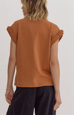 Braided Detail Top - Rust