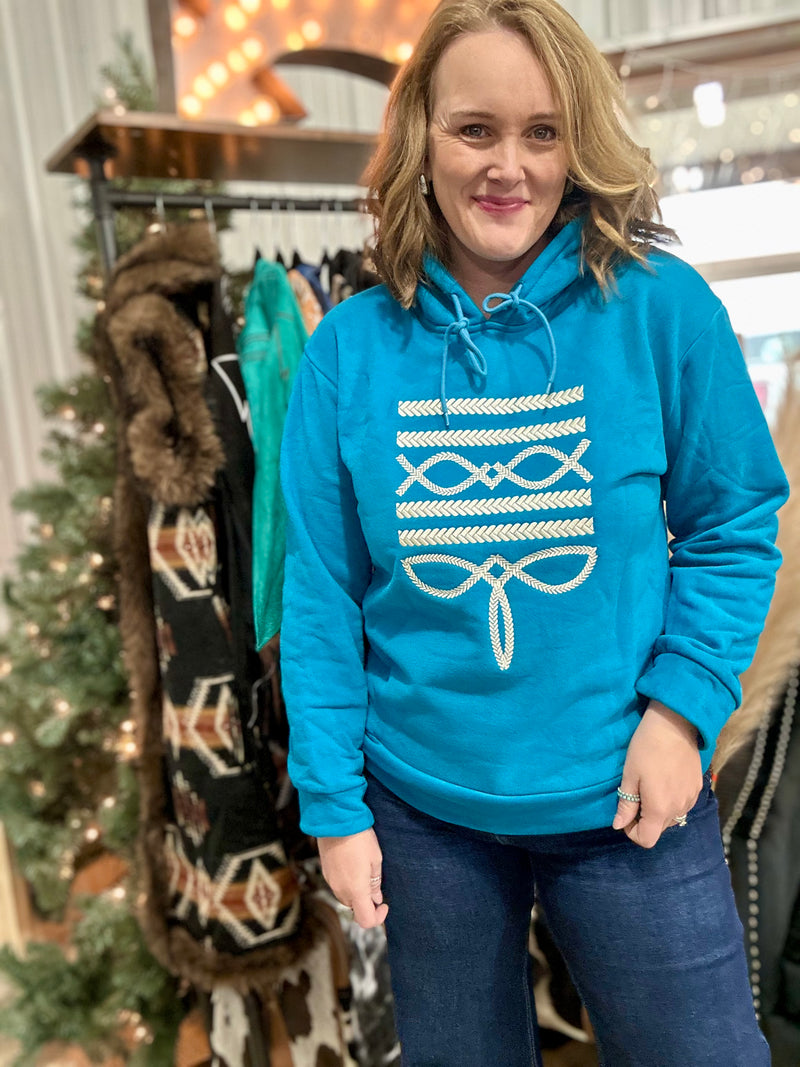 Boot Stitch Hoodie - Teal