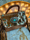 Turquoise Concho Leather Crossbody