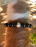8mm Pearl / Onyx Bracelet