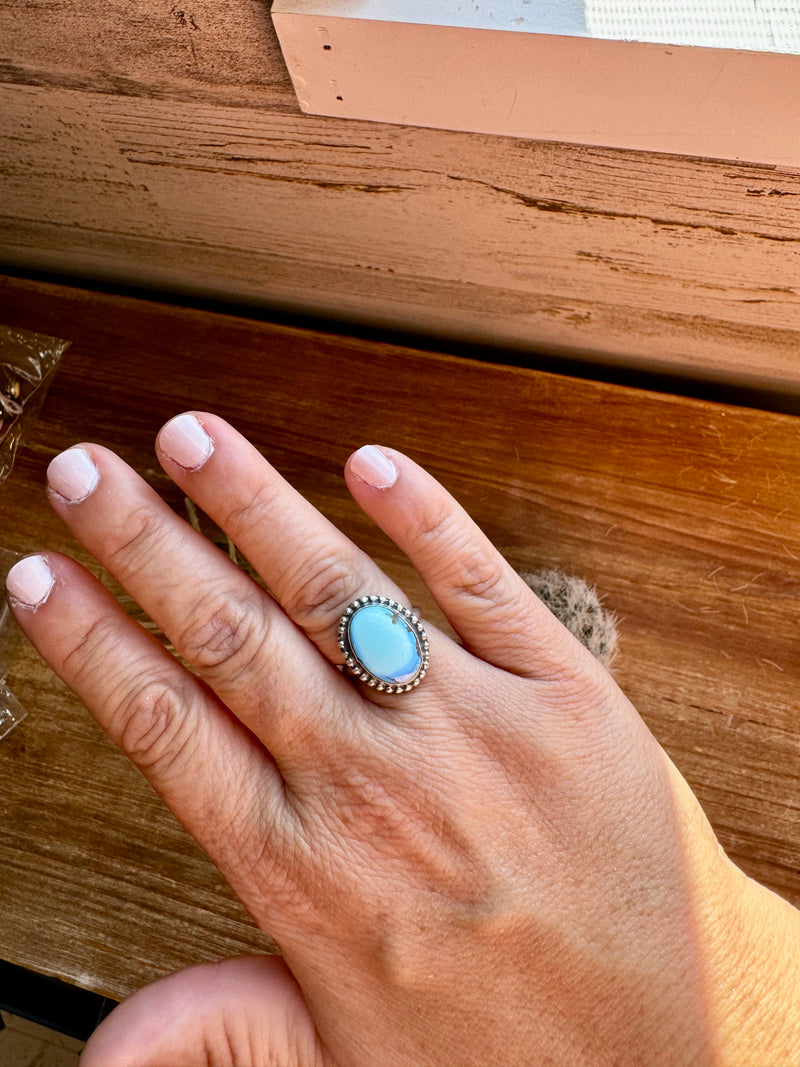 Ring size 7 - Golden Hill turquoise and sterling silver