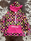 Girls Checker Hooded Pullover