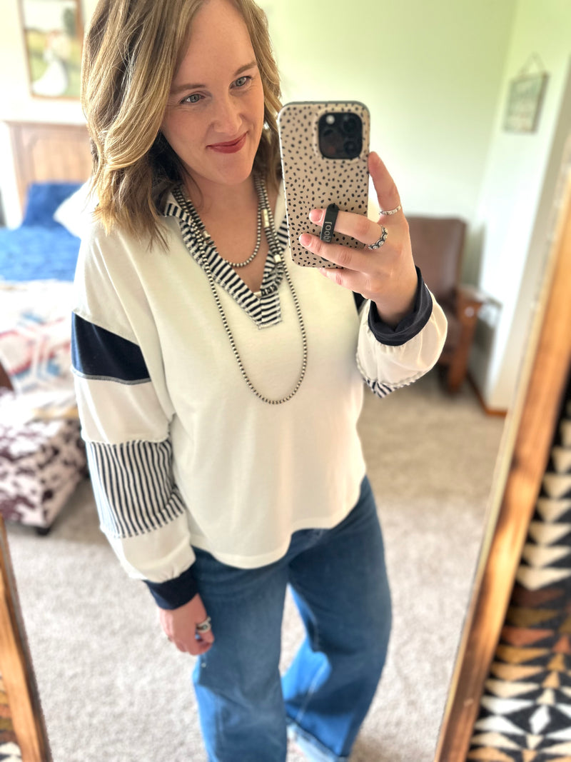 Blocked Stripe Top