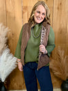 Brown Quilted Vest