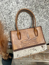 Boot Stitch Cowhide Patch Tote
