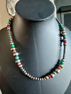 16” Multi Stone / Pearl Necklace