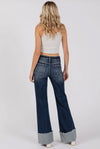 Petra || Mid Rise Cuffed Jeans