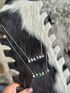 6 Stone Bar Necklace