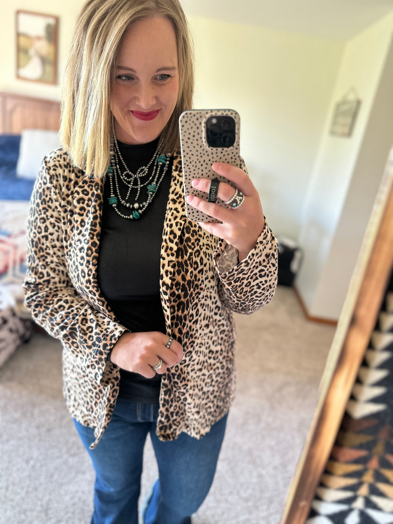 Leopard Blazer