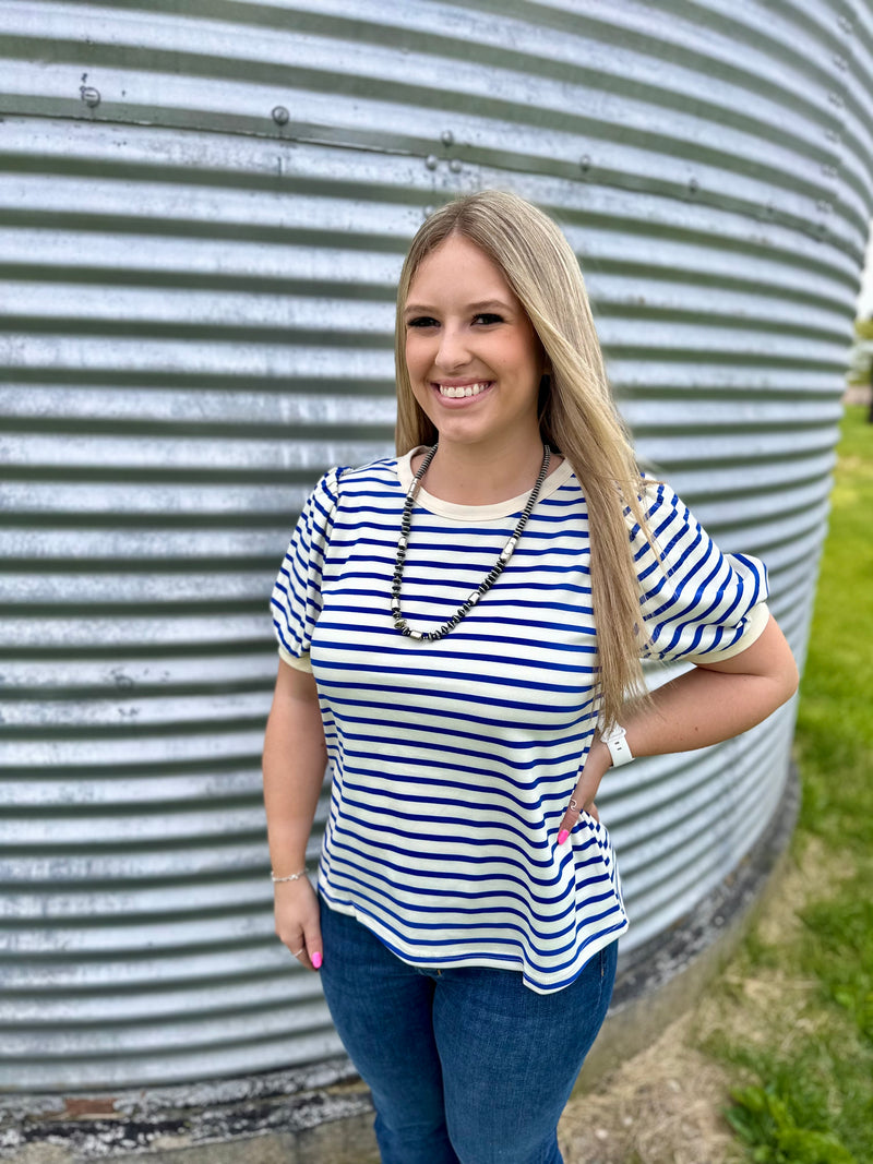 Royal Striped Top