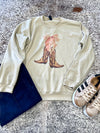 Boots & Bow Crewneck Sweatshirt