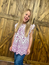 Girls Purple Embroidered Top