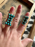 Kingman Turquoise Multi Stone Rings - Adjustable