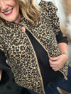 Leopard Ruffle Shoulder Vest