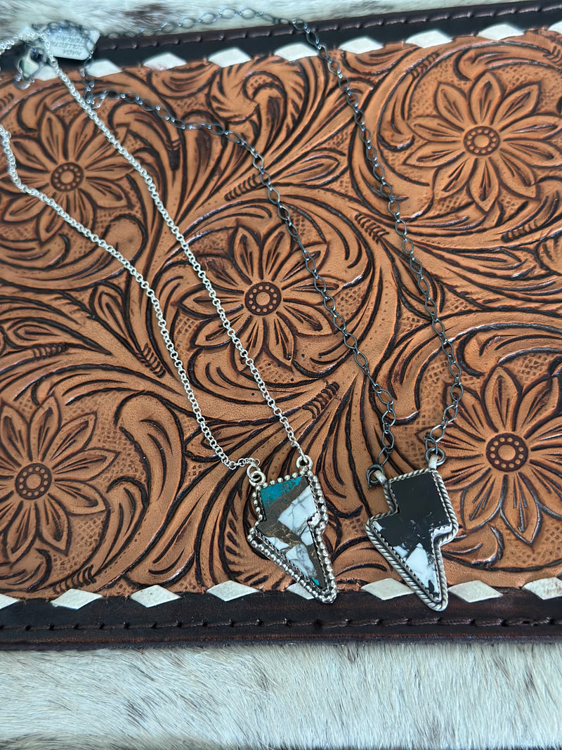 Lightning Bolt Stone Necklace