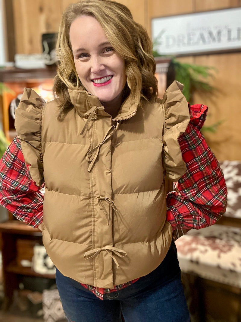 Toffee Puffer Vest