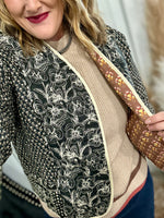 Quilted Mixed Print Jacket