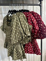 Polka Dot Smock Top