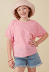 Girls Pink Dolman Top