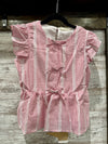 Girls Red Bow Top