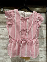 Girls Red Bow Top