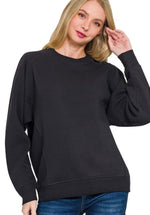 Ribbed Side Raglan Sweatshirts