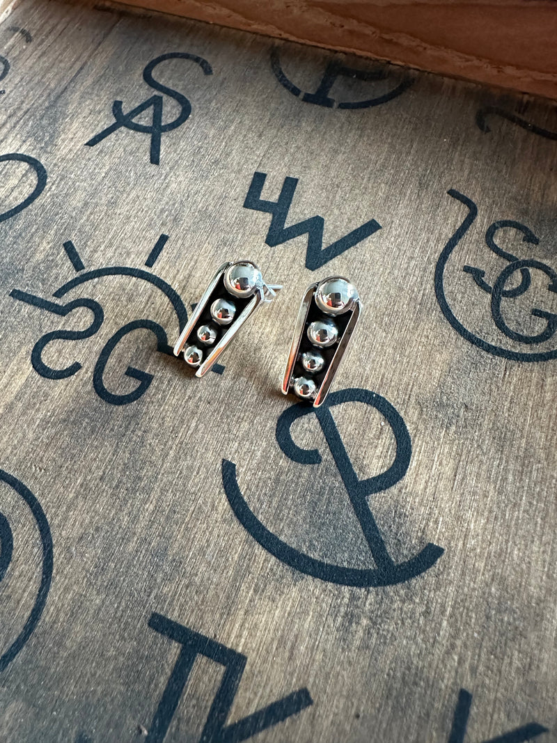 Ombre Ball Post Earrings