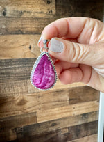 Teardrop Pendant - Purple Spiny & Sterling Silver