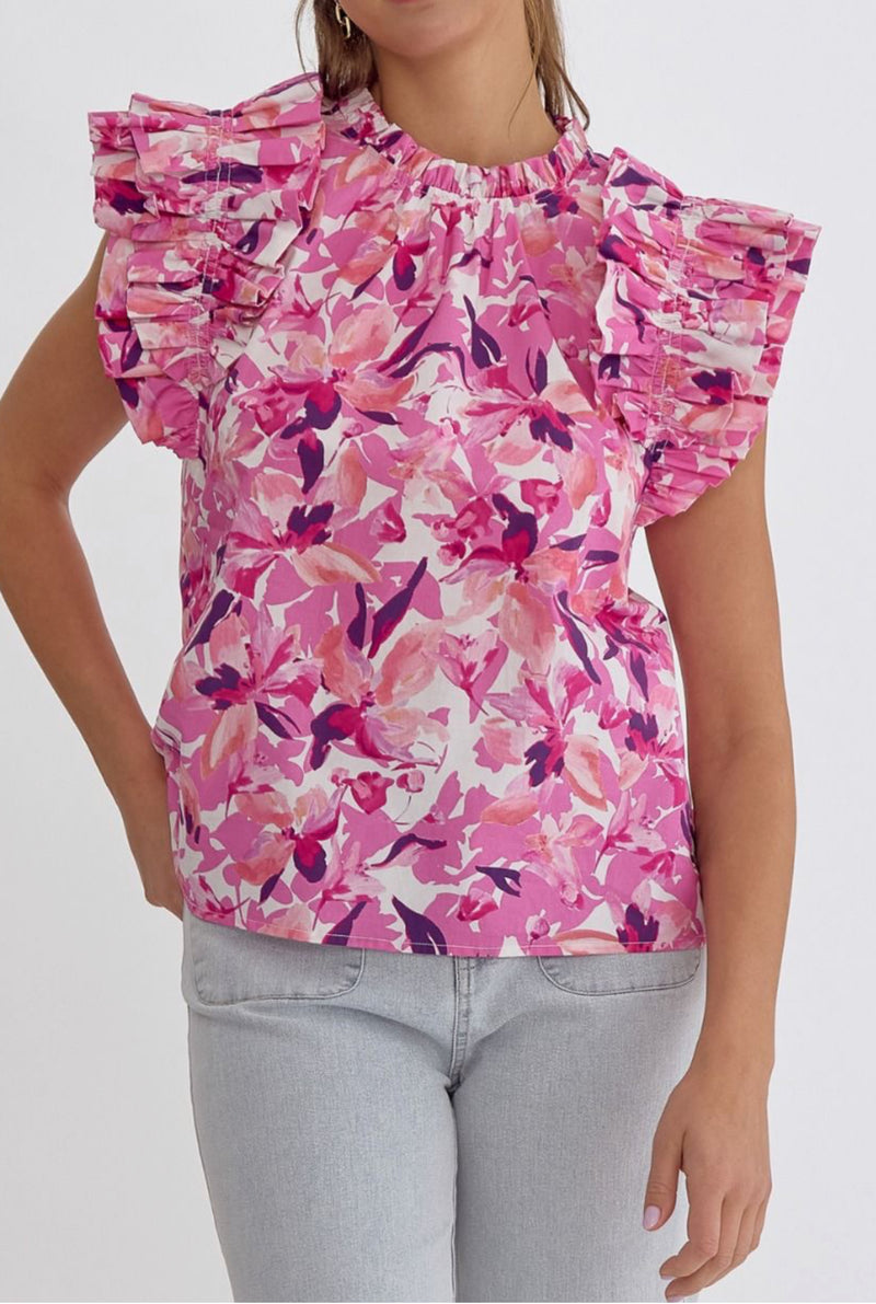 Pink / Purple Printed Top