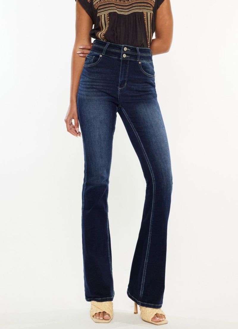 Kan Can Double Button Bootcut Jeans