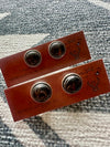 Blackjack Circle Stone Earrings