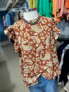 Rust Paisley Top