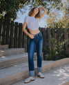 Vervet Mid Rise Cuffed Straight Jeans