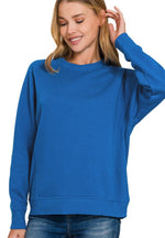 Ribbed Side Raglan Sweatshirts