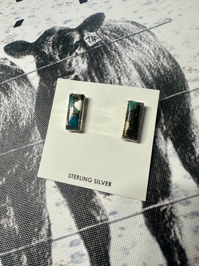 White Buffalo Turquoise Earrings