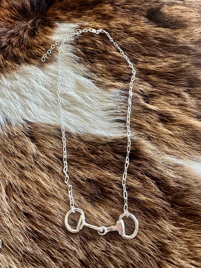 Silver Horsebit Necklace