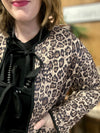 Taupe Leopard Bow Tie Jacket